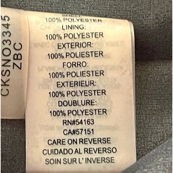 CALVIN KLEIN WOMENS BLOUSE, GREY & WHITE, size medium - Picture 6 of 7